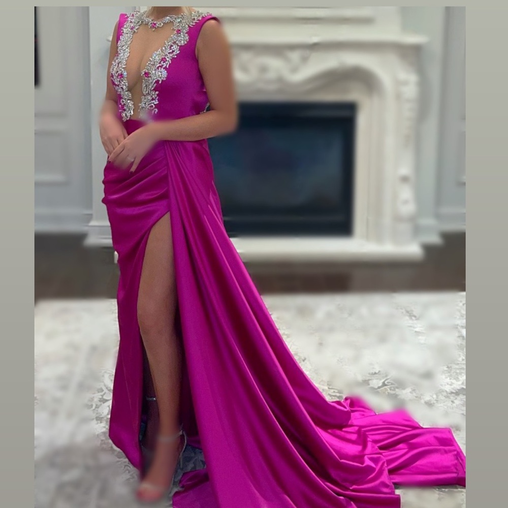Custom Pink European Evening Gown
